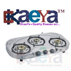 OkaeYa Stainless Steel Gas Stove 3 burner manual